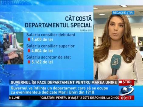 Guvernul &icirc;şi face departament pentru Marea Unire