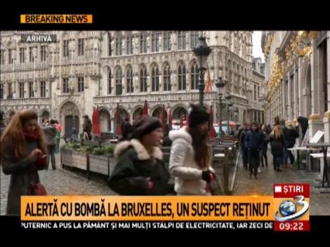 Alertă cu bombă la Bruxelles, 3 suspecţi reţinuţi