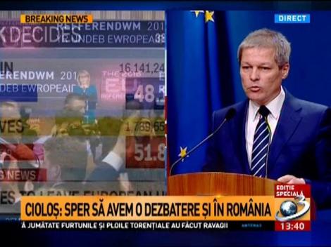 Cioloș: Nu va exista un impact imediat asupra românilor