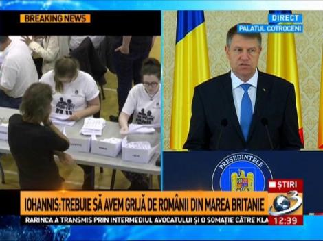 Iohannis: Trebuie să avem grijă de românii din Marea Britanie