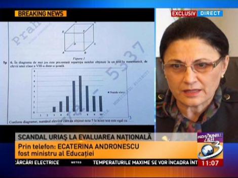 Ecaterina Andronescu, despre scandalul de la evaluarea naţională
