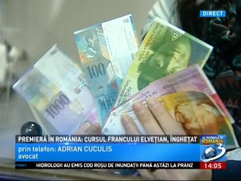Premieră în România: Cursul francului elvețian a fost înghețat