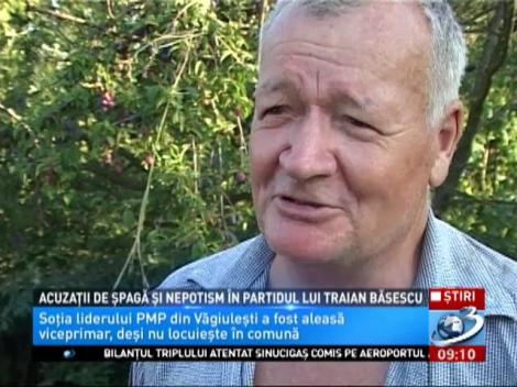 Acuzații de șpagă și nepotism în partidul lui Traian Băsescu