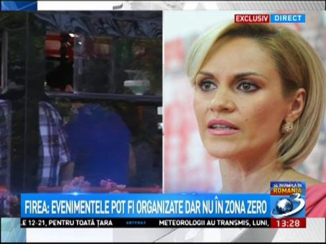 Gabriela Firea: Evenimentele pot fi organizate în Capitală, dar nu în zona zero