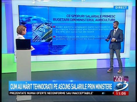 Sporuri halucinante în Ministerul Agriculturii