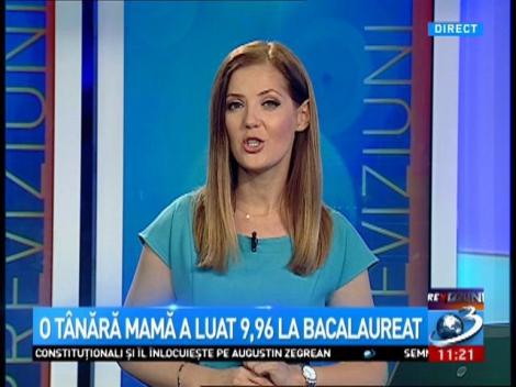 O t&acirc;nără mamă a luat 9,96 la Bacalaureat