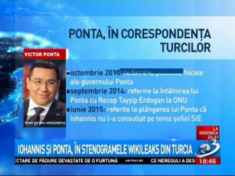 Iohannis și Ponta, &icirc;n stenogramele Wikileaks din Turcia