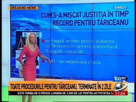 Toate procedurile pentru Tăriceanu, terminate &icirc;n 2 zile