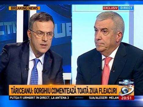 Tăriceanu: Fără Olteanu, Gorghiu nu ajungea nimic