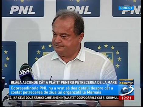 Vasile Blaga evită să vorbească despre nota de plată de la petrecerea dată de ziua lui