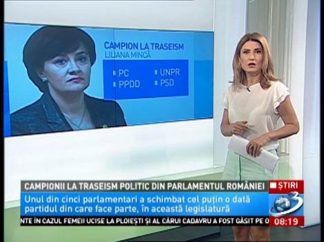 Campionii la traseism politic din Parlamentul Rom&acirc;niei