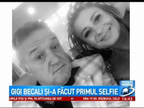 Gigi Becali şi-a făcut primul selfie