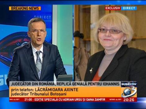 Judecător din Rom&acirc;nia, replică genială pentru Iohannis