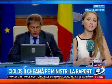 Cioloș &icirc;i cheamă pe miniștri la raport. Ce probleme trebuie rezolvate urgent