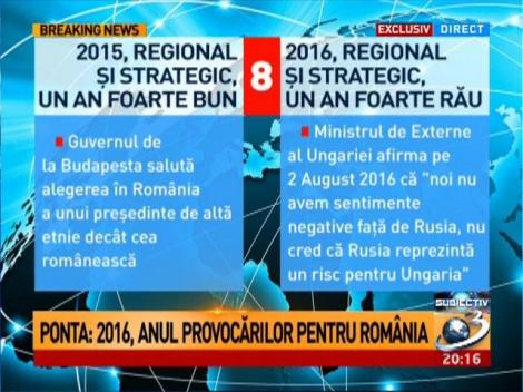 Victor Ponta prevede schimbări dramatice pentru România. Ponta: 2016, anul provocărilor pentru România