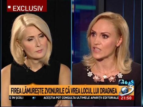 Vizează sau nu Gabriela Firea preşedinţia PSD, sau chiar preşedinţia ţării? Firea: nu am nici cea mai mică intenţie să intru într-o luptă internă pentru şefia PSD