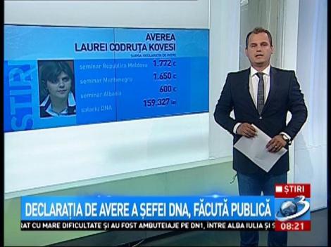 C&acirc;ţi bani are &icirc;n conturi Laura Codruţa Kovesi. CSM a publicat declarația de avere a șefei DNA