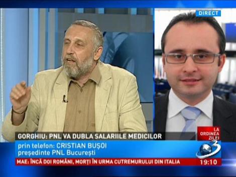 Cristian Buşoi: Obiectivul PNL este dublarea salariilor medicilor &icirc;n 4 ani de mandat