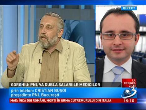 Cristian Buşoi: Obiectivul PNL este dublarea salariilor medicilor în 4 ani de mandat