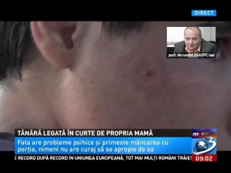 Tânără legată cu sârma de mâini de familie. Calvarul ei dureaza de cativa ani