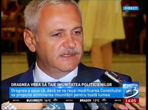 Dragnea vrea să taie imunitatea politicienilor