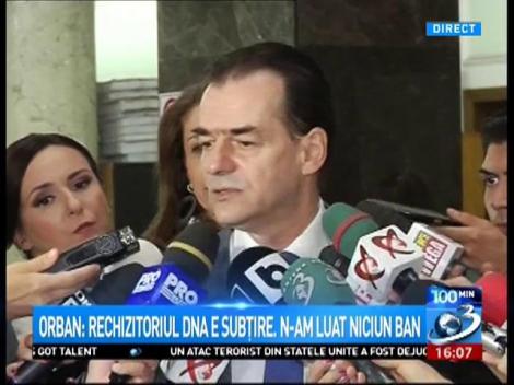 Ludovic Orban: N-am luat niciun ban. Rechizitoriul DNA e subțire