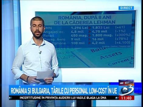 România și Bulgaria, țările cu personal low-cost în U.E.