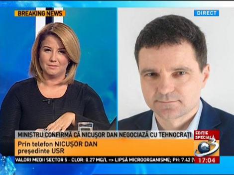 Nicuşor Dan confirmă că &icirc;i curtează pe unii miniştri tehhnocraţi