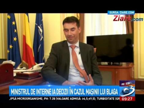 Ministrul de Interne ia decizii în cazul mașinii lui Blaga