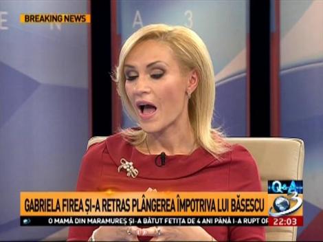 Gabriela Firea şi-a retras plângerea împotriva lui Traian Băsescu