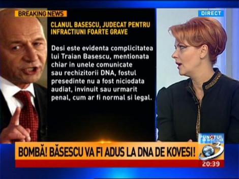 Lia Olguţa Vasilescu: Dacă Traian Băsescu este bărbat, aşa cum ne-a minţit 10 ani, să iasă să vorbească public!