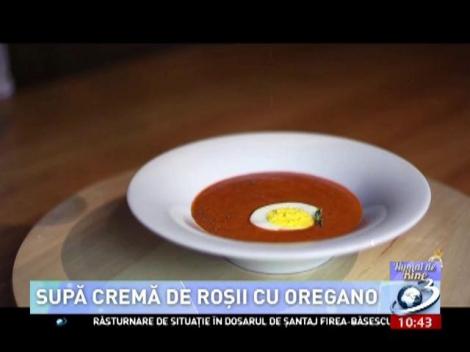 Supă cremă de roșii cu oregano