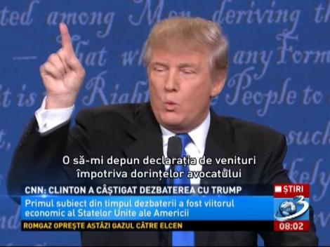 CNN: Hillary Clinton a c&acirc;știgat dezbaterea cu Donald Trump