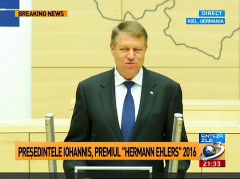 Klaus Iohannis, premiat în Germania pentru lupta anticorupție