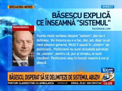 Băsescu face schema sistemului care ar conduce România