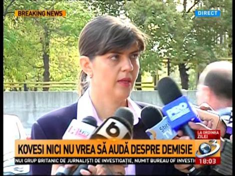 Kovesi a fost &icirc;ntrebată dacă &icirc;şi dă demisia. Vezi ce a răspuns