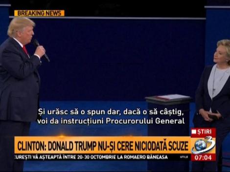 Donald Trump: Dacă voi câștiga, Hillary Clinton va fi anchetată