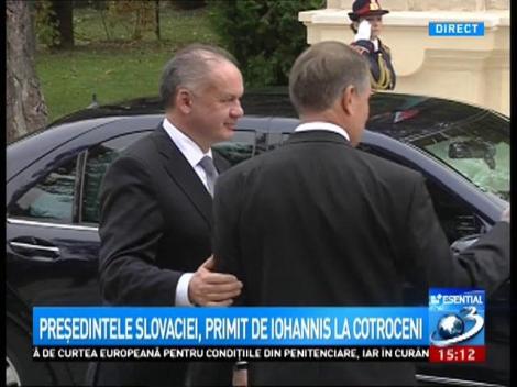 Președintele Slovaciei, primit de Iohannis la Cotroceni