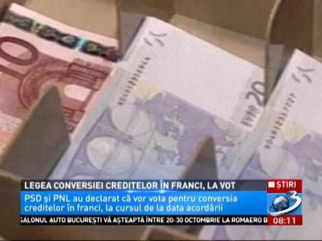Legea conversiei creditelor în franci, supusă la vot