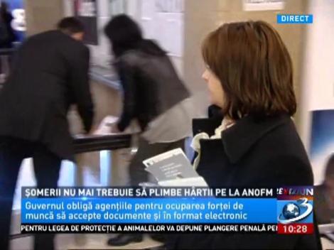 Şomerii nu trebuie să mai plimbe hârtii pe la ANOFM