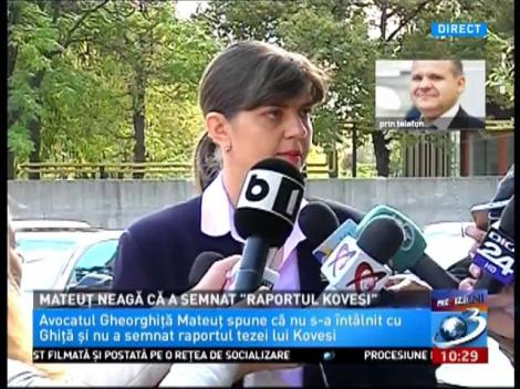 Mateuţ neagă că a semnat "Raportul Kovesi"