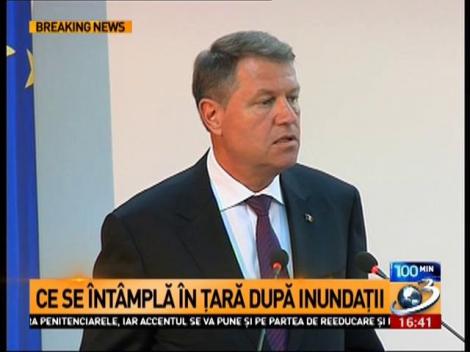 Klaus Iohannis critică abordarea ”reactivă” a autorităților la inundații: Suntem țara care tot timpul este luată prin surprindere!