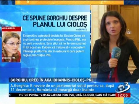 Gorghiu: Cred în axa Iohannis-Ciolos-PNL