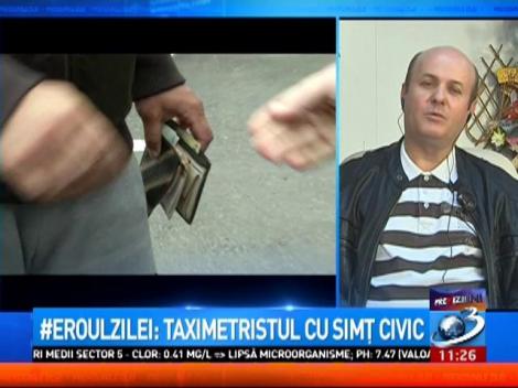 Eroul zilei! Un taximestrist cu simț civic a returnat portofelul pierdut de un client pe bancheta mașinii