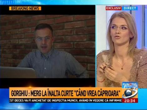 Alina Gorghiu răspunde &icirc;ntrebării jurnalistului Răzvan Dumitrescu