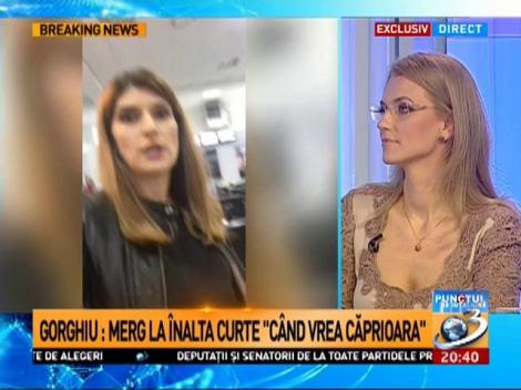 Alina Gorghiu răspunde întrebării Alinei Petrescu