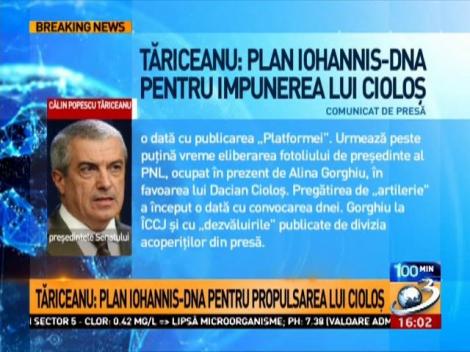 Tăriceanu, despre planul Iohannis-DNA de propulsare a lui Cioloş