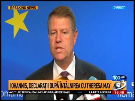 Președintele Iohannis, declarații după &icirc;nt&acirc;lnirea cu Theresa May
