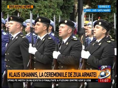 Imagini cu președintele Iohannis la Ceremoniile de Ziua Armatei