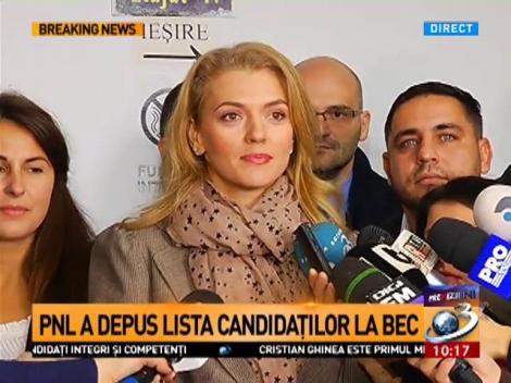 PNL depune lista candidaturilor la BEC. Gorghiu: Sunt mândră de lista PNL